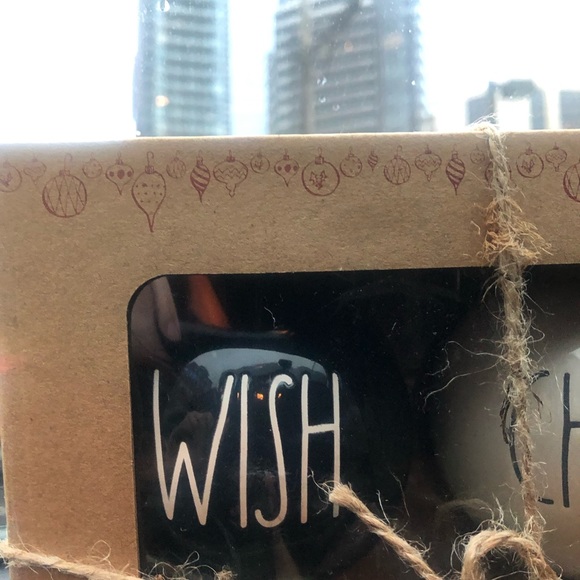 RAE DUNN: Set of 4 Colourful Pastel Christmas Balls/ Ornaments - Picture 4 of 10